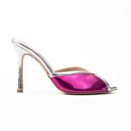 OCEANE Δίχρωμα mules Metallic Fuchsia silver